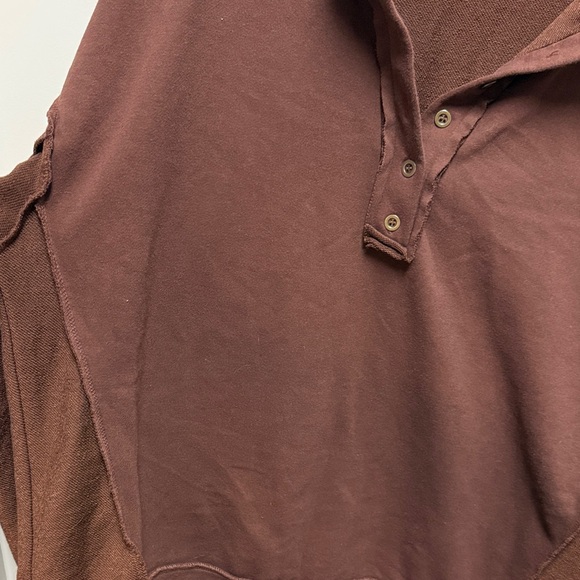 Amazon Essentials Women's Maroon Button-Up Sweatshirt - Picture 8 of 12